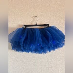 Blue Tulle Skirt tutu light up size M/L